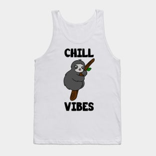 Cute Sloth Chill Vibes Tank Top